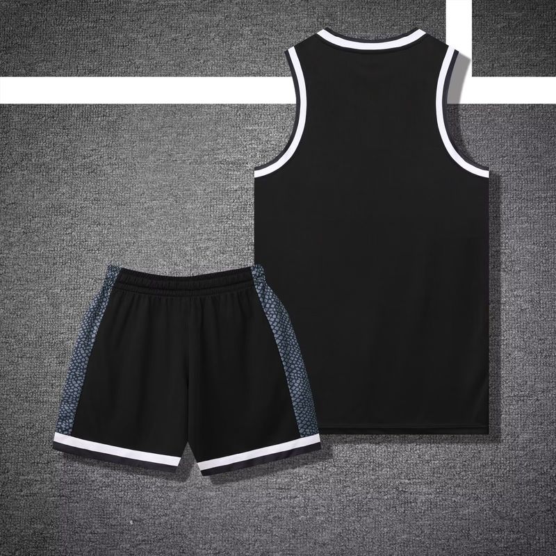 2023 Basketball Suit Set, Men's Printed Summer Game Team Uniform, Quick Drying, Breathable, Enterprise and Public_voghion.com