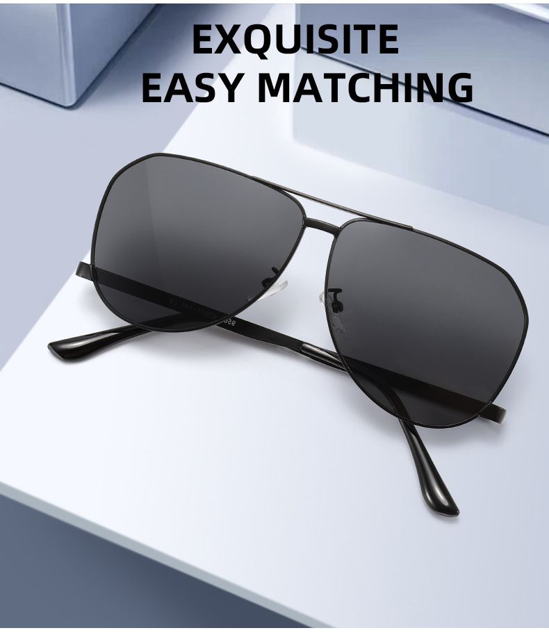 New Style Metal Frame Hollow Double Beam Low Foot Frog Mirror Sun Protection Sunshade Sunglasses E Commerce Sunglasses_voghion.com
