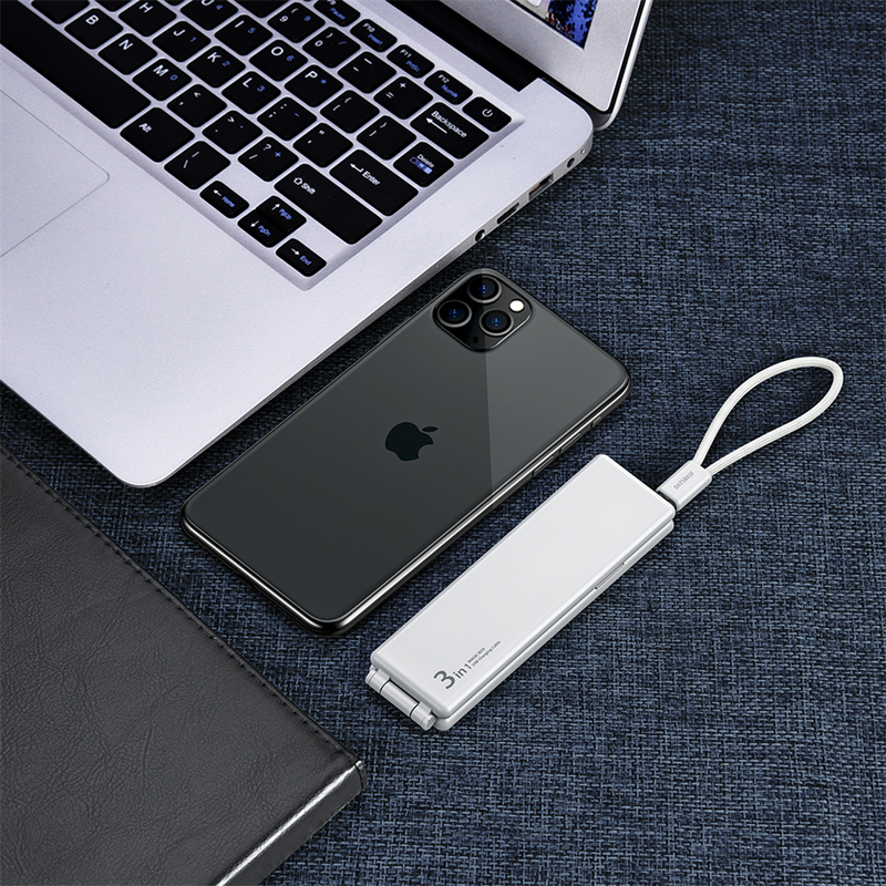 Cavo USB portatile 3 in 1, cavo USB C a ricarica rapida 3A per iPhone 14, 13, 12 Pro Max, Xiaomi, Huawei, Samsung, Mobile_voghion.com