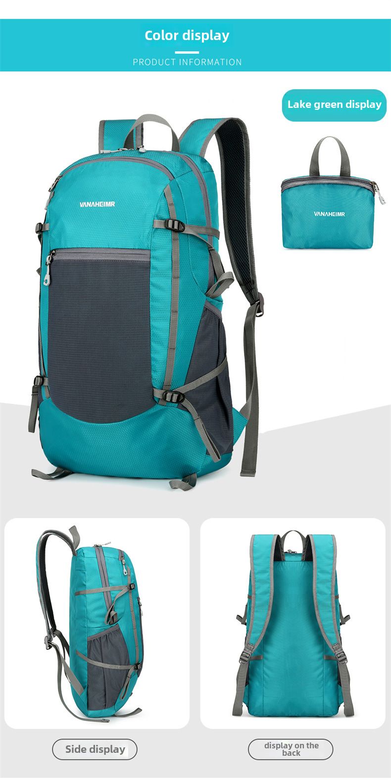 Sac à dos d'alpinisme léger et multifonctionnel, pliable et anti-éclaboussures, pour l'extérieur et la journée_voghion.com