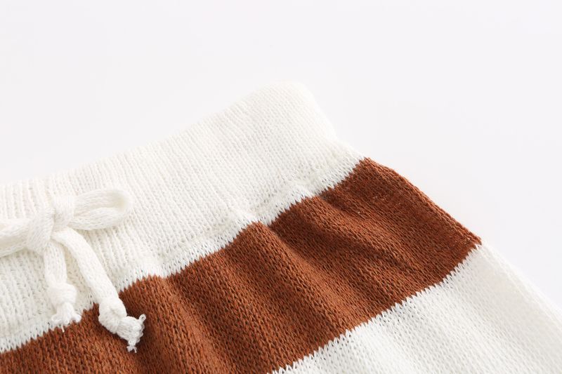 Women's Clothing summer fashion casual deep V-neck vest drawstring knitted women's sweater suit two-piece set_voghion.com