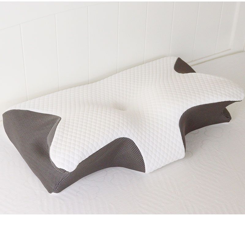 Dzemdes kakla spilvens kaklam un pleciem, Contour Memory Foam spilvens, Ergonomisks kakla atbalsta spilvens sānu muguras vēdera gulšņiem ar spilvendrānu_voghion.com