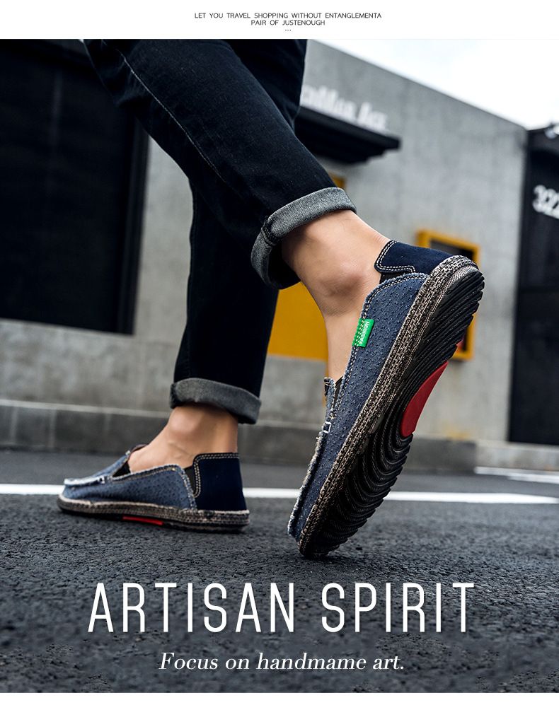 Lässige Slipper für Herren, um aus alten Stoffschuhen bequeme Herrenschuhe mit weicher Sohle zu machen_voghion.com