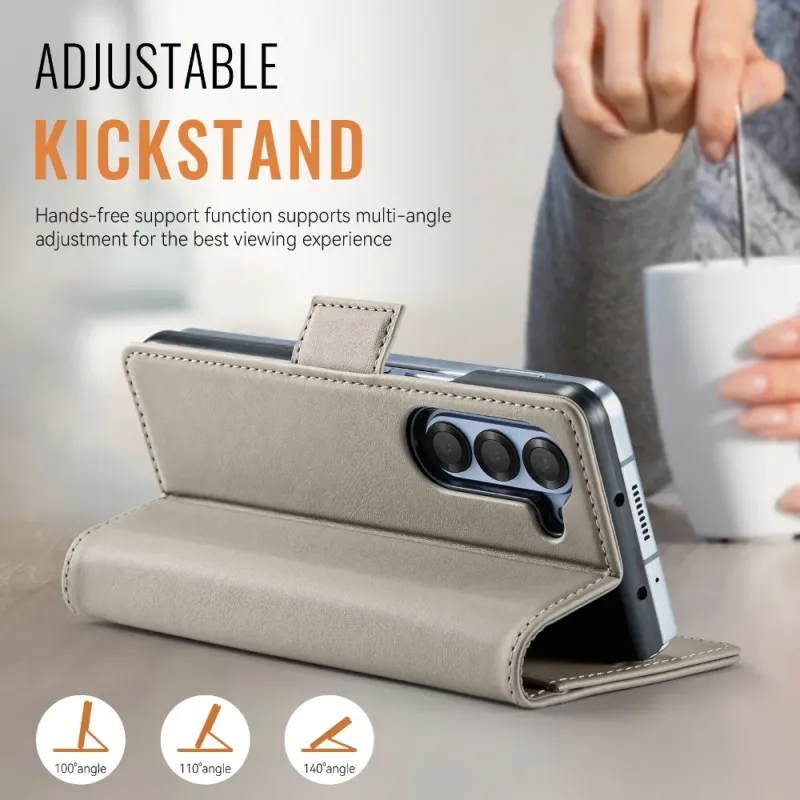 Custodia a portafoglio con portapenne per Samsung Galaxy Z Fold 6 5 Fold6 Fold5 5G, custodia in pelle con blocco RFID_voghion.com
