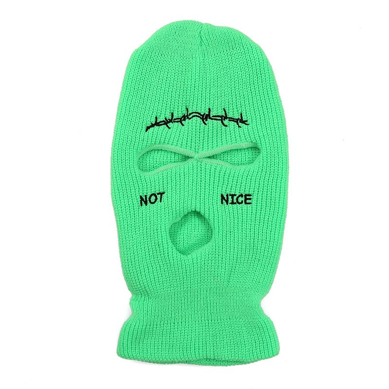 Headgear Solid Color Three Hole Wool Knitted Hat Letter Windproof Men And Women Spot Available Factory Wholesale Sun Protection Breathable_voghion.com