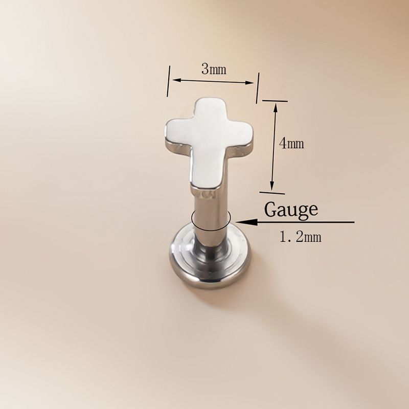 Titaanist huulega perforeeritud nelgi kõrvarõngad, tähed/ristid/välk/kuu/süda_voghion.com