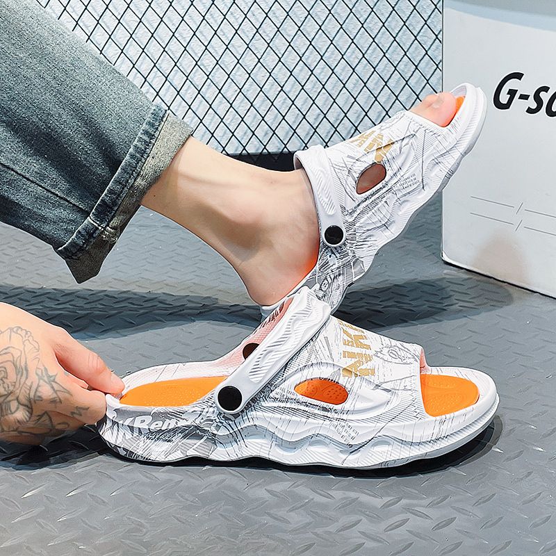2025 Neue Hausschuhe für Jungen und Jugendliche im Sommer, rutschfeste Sportschuhe, leicht zu betreten, lässiger Strand, große Größe, Einheitsgröße_voghion.com