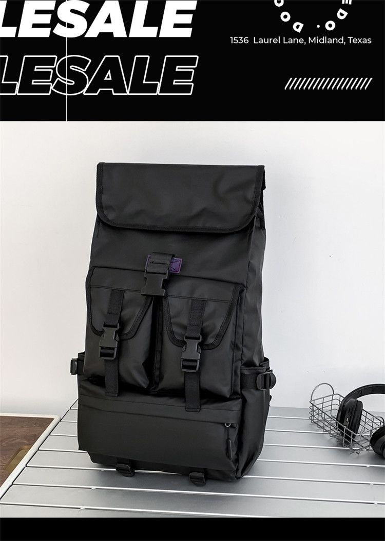 Backpack, men's high-end sense, large capacity leisure travel computer bag, workwear, roll mouth waterproof backpack,_voghion.com