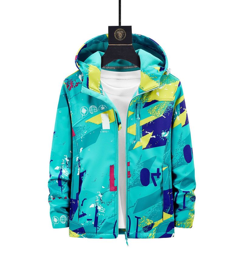 2024 New Outdoor Single Layer Soft Shell Jacket Plus Size Couples Camouflage Waterproof Windproof Coat_voghion.com