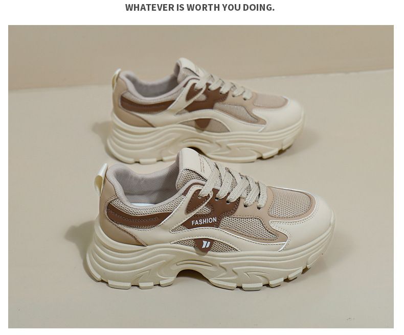 Ins Korean Version Thick Soled Dad 2025 Spring New Street Photo Student Running Sports Shoes Height Increasing Casual_voghion.com