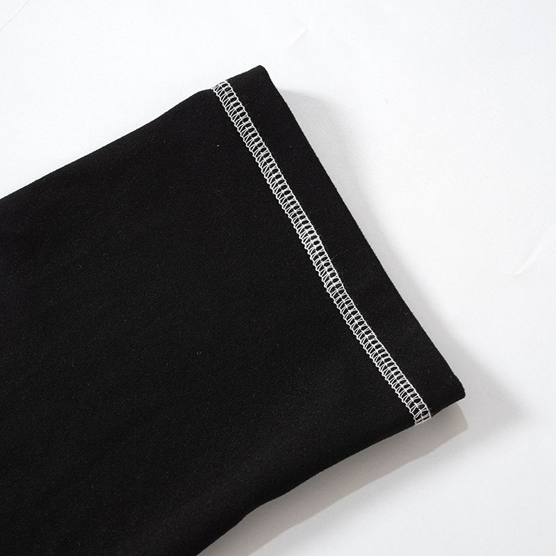 M22TP5482024 Haut imprimé Ceinture Boucle Sangle Épaule diagonale Un seul côté Manches 7/4 Vêtements pour femmes_voghion.com