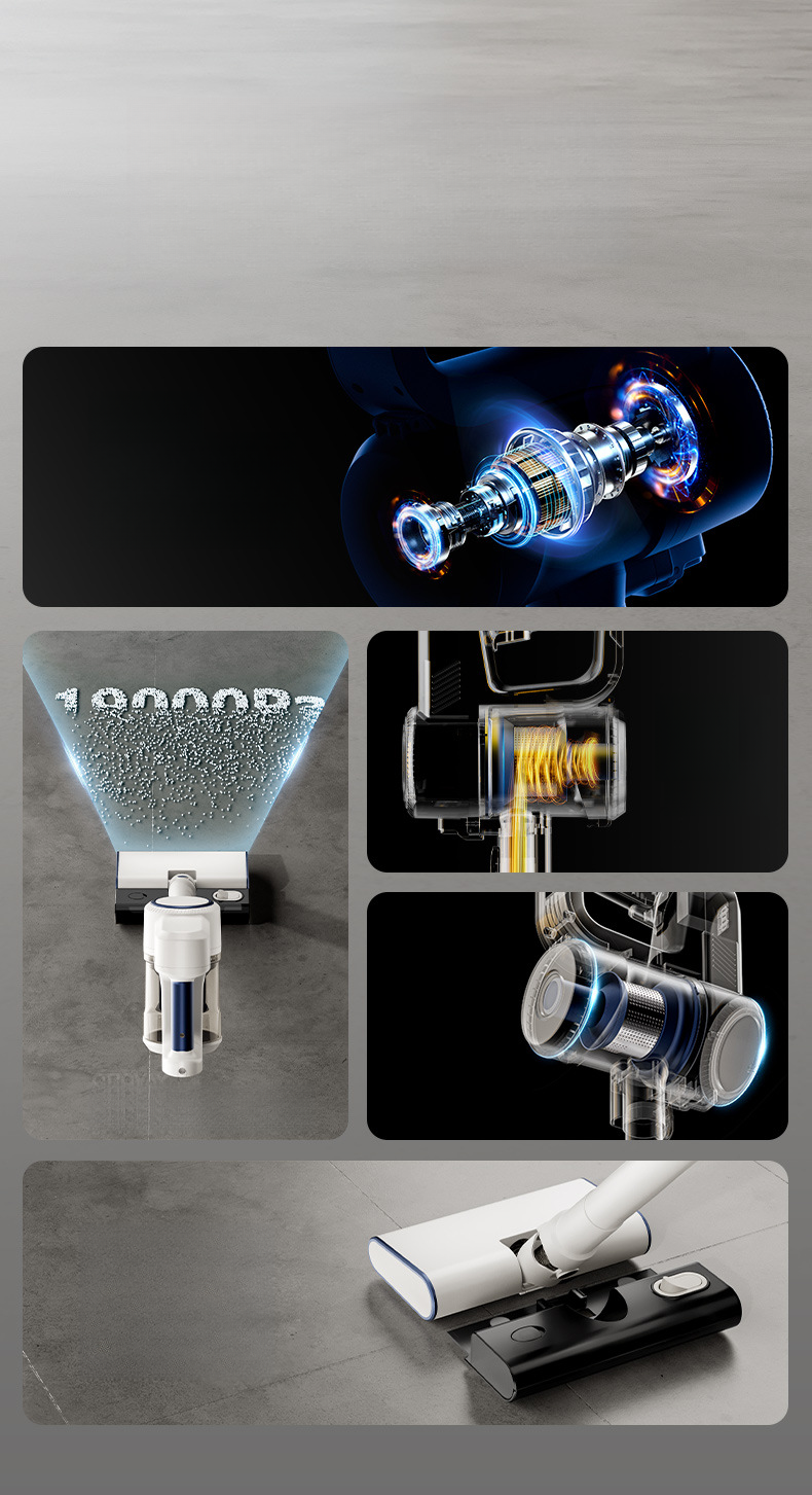 Household Corded Cleaner 500W High Power Large Suction Mite Removal Vacuum Mop Combo Multi-Function_voghion.com