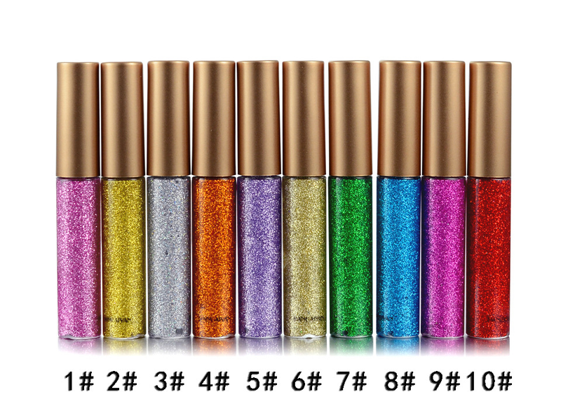 eye-liner brillant à paillettes nacrées pour performance sur scène, ensemble de 10_voghion.com