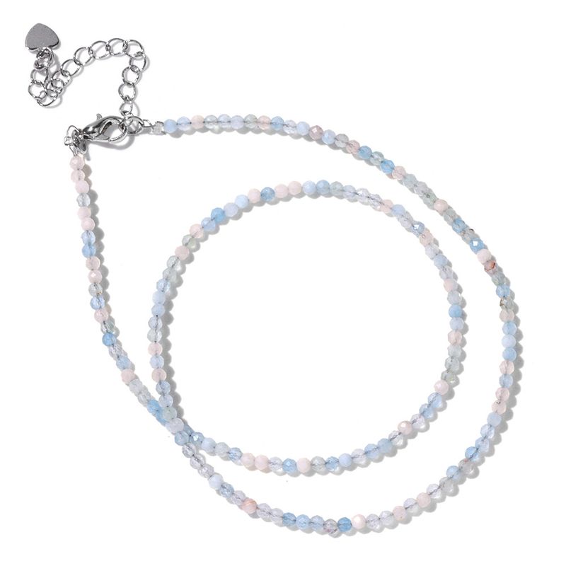 Collier de perles à facettes de 2 mm pour femme, en pierre naturelle, agate, cristal, œil de tigre, quartz, ras du cou, mini, simple, bijoux pour femmes_voghion.com