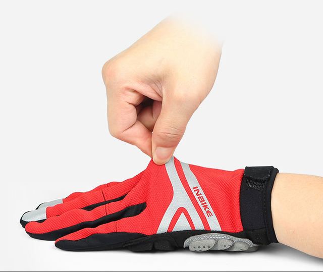 Gants de cyclisme INBIKE, doigts longs, respirants, compatibles avec les écrans tactiles, antidérapants, coussinet de paume épais pour le cyclisme printemps et automne pour hommes_voghion.com