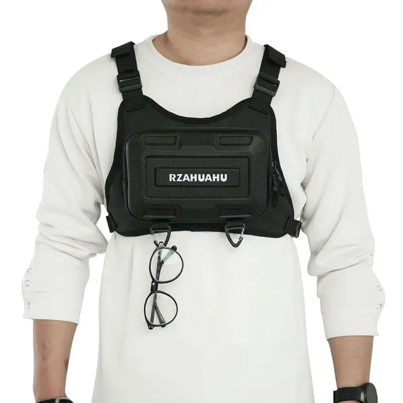 Sportliche Handytasche mit großem Fassungsvermögen, taktische Brusttasche mit verstellbarem Gurt, atmungsaktiv, für Training und Sport 250926_voghion.com