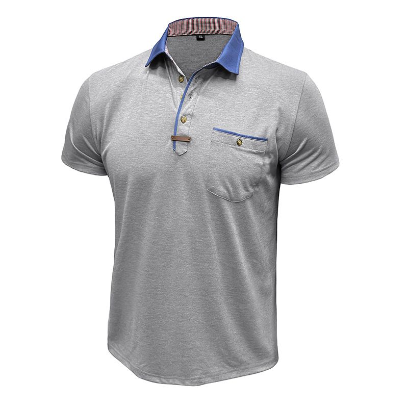 Grenzüberschreitende Sommer europäischen und amerikanischen Herren Kurzarm Revers T-Shirt, Außenhandel Herren Polo Shirt Casual Top Großhandel_voghion.com