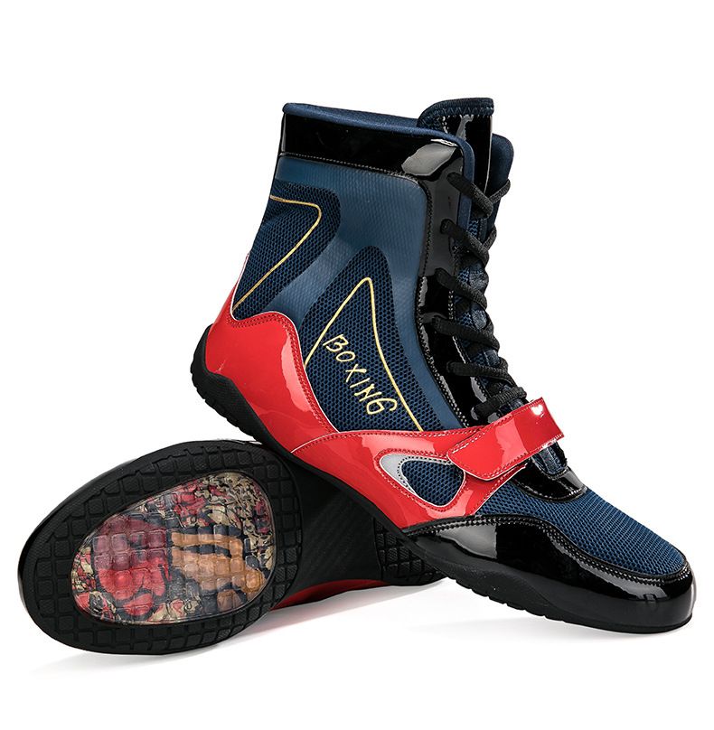 Chaussures de boxe unisexes, chaussures de combat pour couples, antidérapantes, légères, pour entraînement Sanda, chaussures de compétition et de lutte_voghion.com