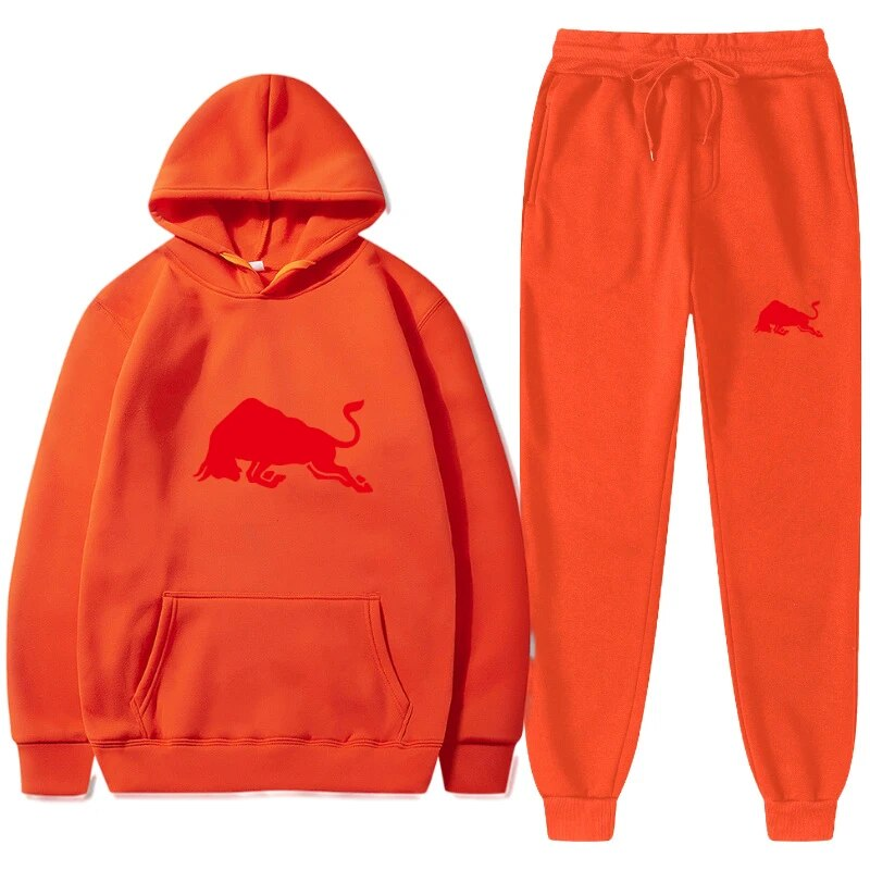 2023 Conjunto de pantalones de sudadera de otoño e invierno con etiqueta de moda roscada de dos piezas para deportes y ocio para hombres_voghion.com