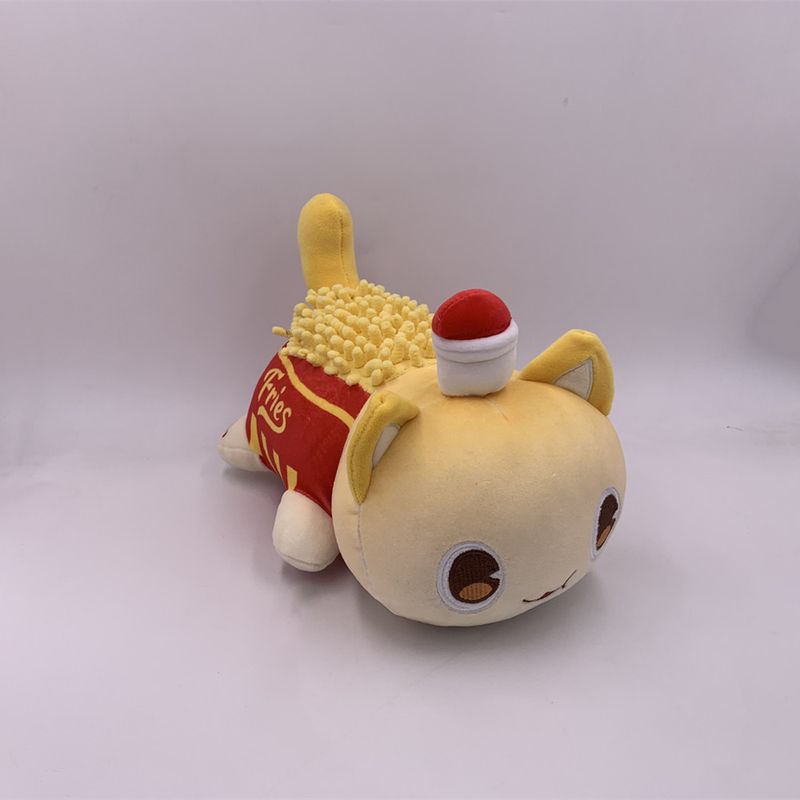 Aphmau Meows Cat Plush Toy Soft Meemeow Stuffed Donut Cat Plushes Kawaii French Fry Cheeseburger Food Plush Doll Christmas Gifts_voghion.com