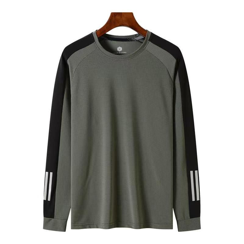 Long sleeved T-shirt for leisure, sports, fitness, high elasticity, quick drying top_voghion.com