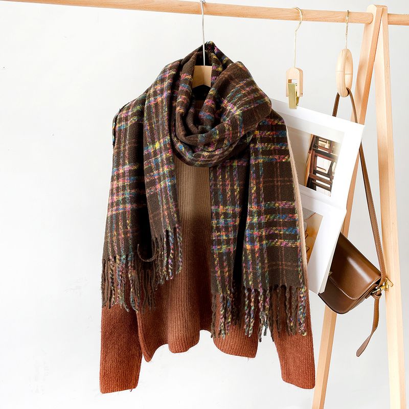 Sciarpa alla moda europea e americana all'ingrosso 2025 Scialle caldo di alta qualità Sciarpa atmosfera coreana Donna Autunno e inverno_voghion.com