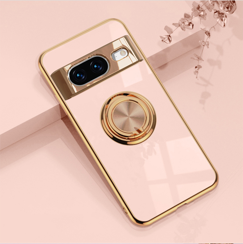 CyberGear Compatible Google Pixel 10 Phone Case 9A 8Pro Electroplated Protective Cover With Ring Holder And Car Mount Magnet_voghion.com