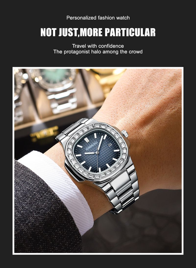 Elegante, quadratische, minimalistische Damenuhr mit Datumsanzeige, wasserdichtem Quarzwerk, modischer Freizeituhr für den Alltag_voghion.com