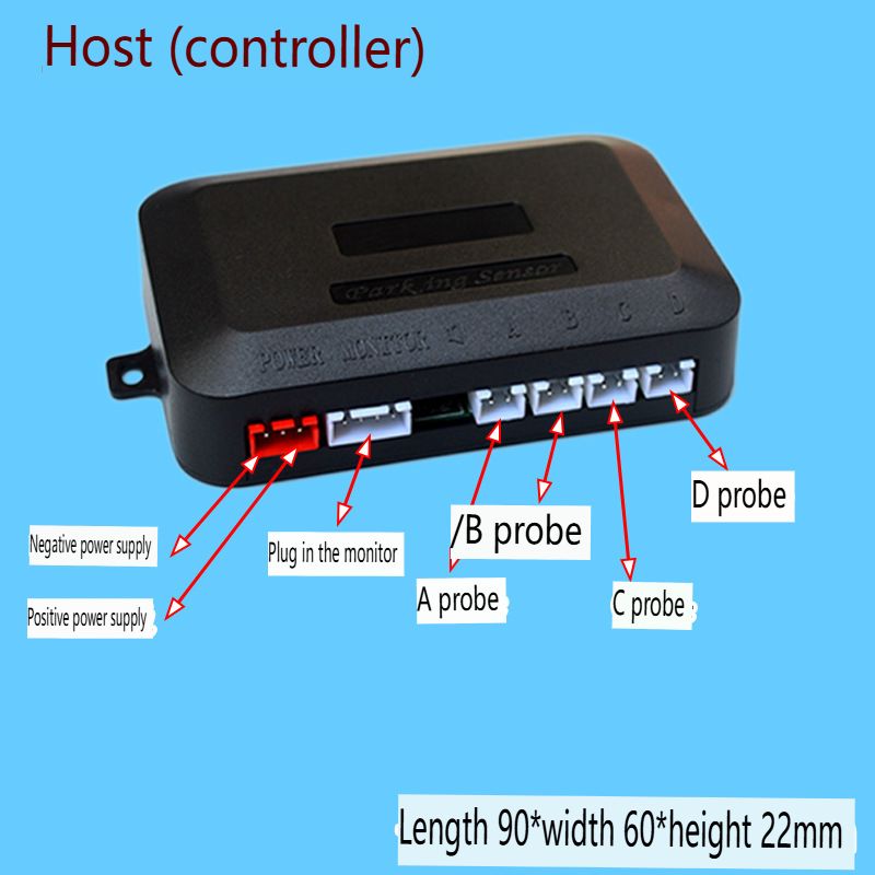 4-Sensor LED Crescent Parking Radar System With Digital Voice Alerts - Universal Rear Bumper Parking Assistant For Cars/SUV_voghion.com