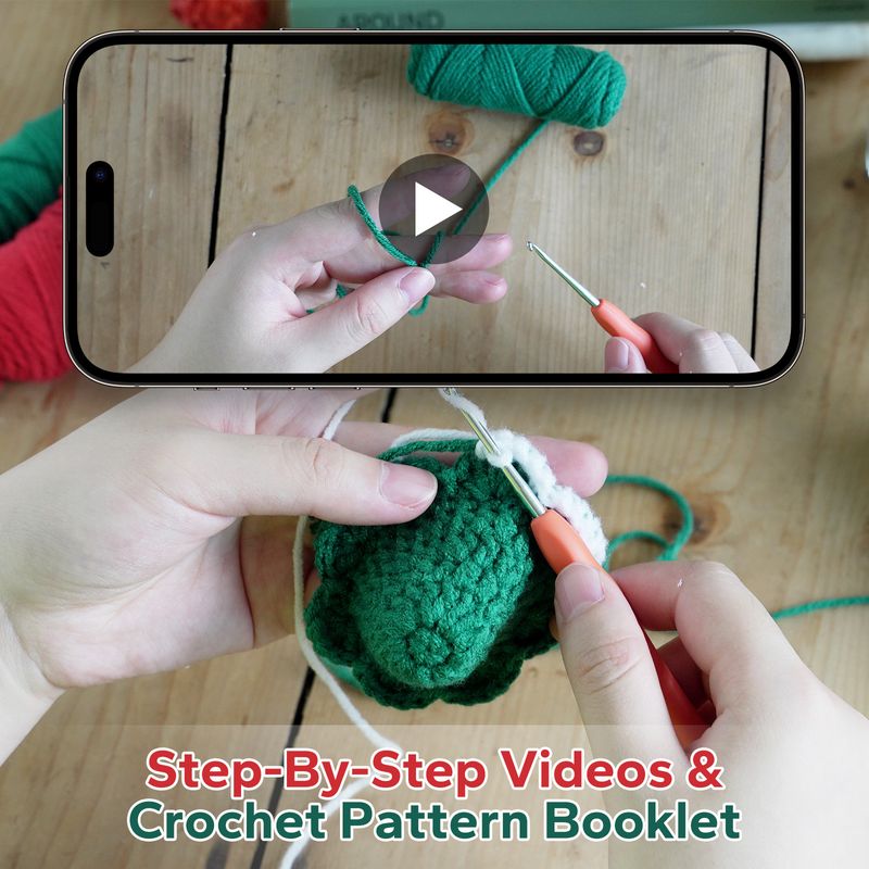 Manuel d'instructions en anglais pour Noël Paquet de matériel de crochet Arbre de Noël Ornements de bricolage faits à la main Cadeaux de Noël en gros_voghion.com