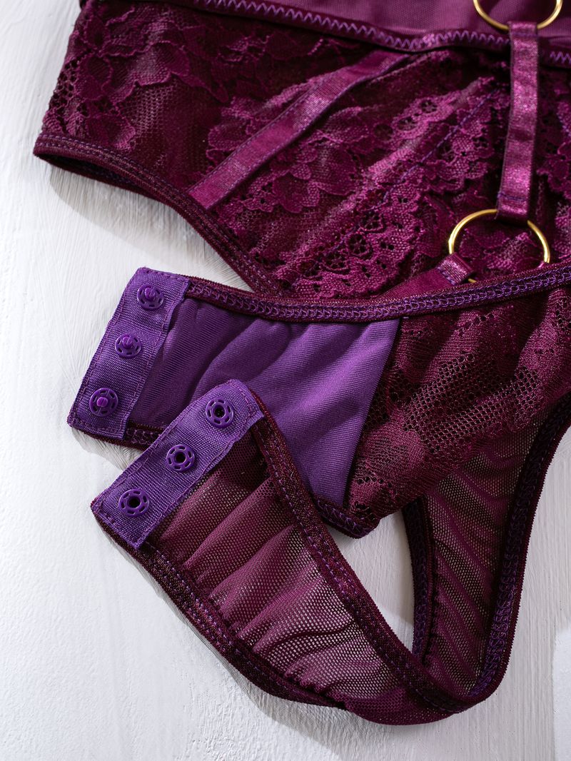 Damenbekleidung Außenhandel 2023 Neue sexy Dessous Sexy durchsichtiger, geraffter, schmaler Neckholder, rückenfreier Einteiler M2908_voghion.com