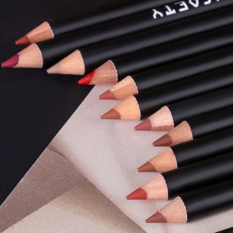 SHCOETY 12-Color Lip Liner Set - Nude Matte Lipsticks, Long-Lasting & Transfer-Proof Makeup_voghion.com