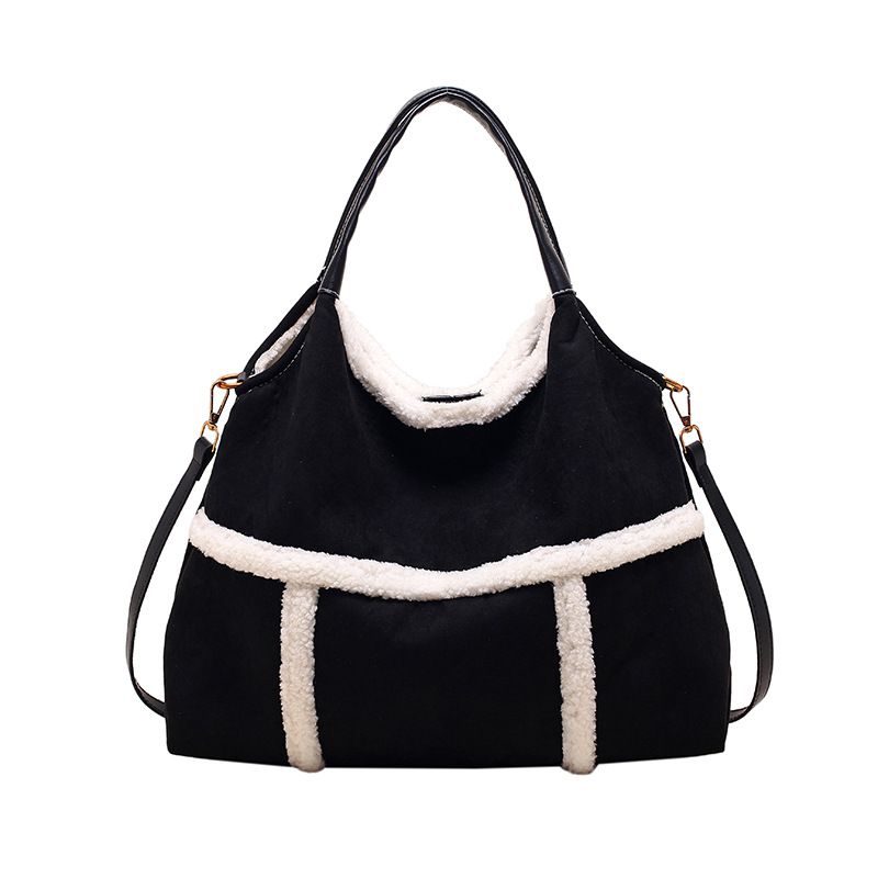 2024 Autumn Winter New Suede Handbag Women's Shoulder Large Capacity Tote Plush Crossbody Bag Trendy_voghion.com