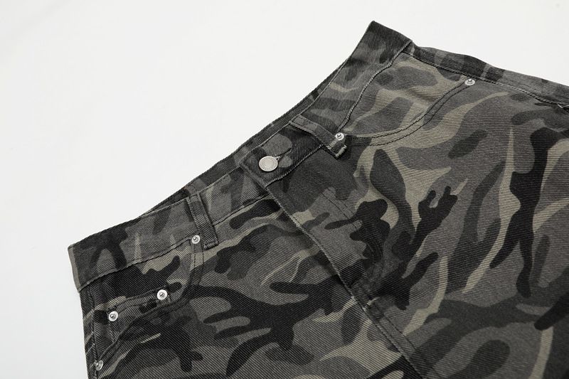 Retro-Camo-Utility-Overalls für Herren – Locker sitzende Cargohose mit Reverse-Wear-Design, Streetwear- und Workwear-Stil_voghion.com