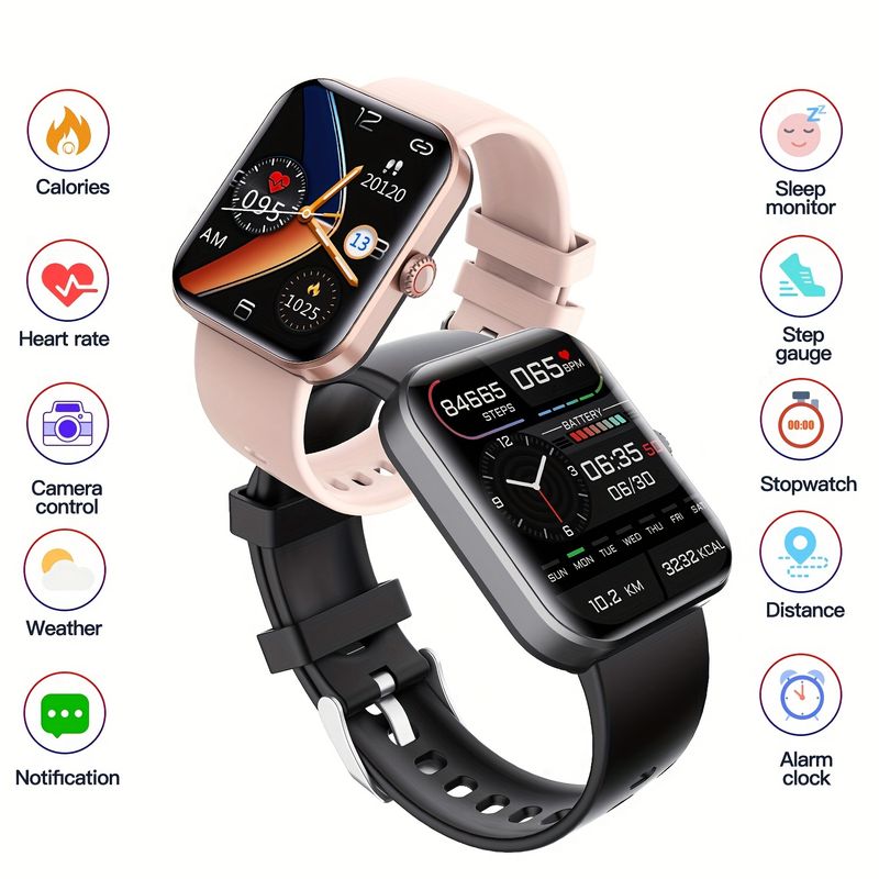 Blood Glucose Monitoring Smartwatch - Fitness Tracker With Blood Pressure, Blood Oxygen Tracking - Heart Rate Monitor | Calorie Step Counte_voghion.com