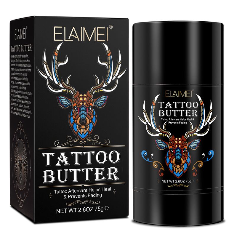 ELAIMEI and Moisturizing Embroidery Color Enhancement Rotating Tattoo Care Cream 75g_voghion.com