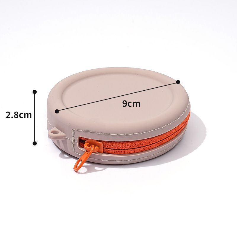 Solid Color Creative Silicone Round Fashion Korean Version Accessory Bag Student Clutch Diving Material Coin Purse_voghion.com