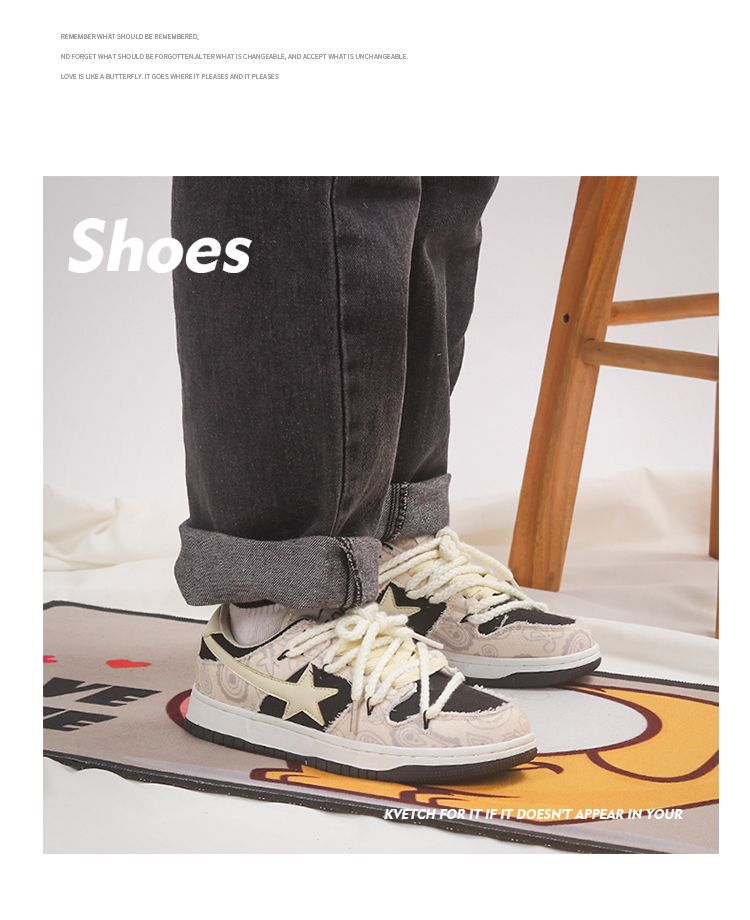 Nieuwe China-Chic Kleine Ster Liefhebbers Mannen en Vrouwen Skateboarden Sh Canvas Dubbele Sh Touwen Veelzijdige Koreaanse Student_voghion.com