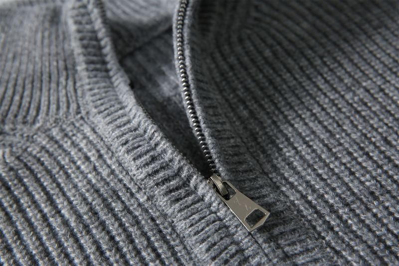 Maglione con collo alto e mezza zip 2025 per uomo, stile casual, base pullover, maglieria autunnale e invernale_voghion.com