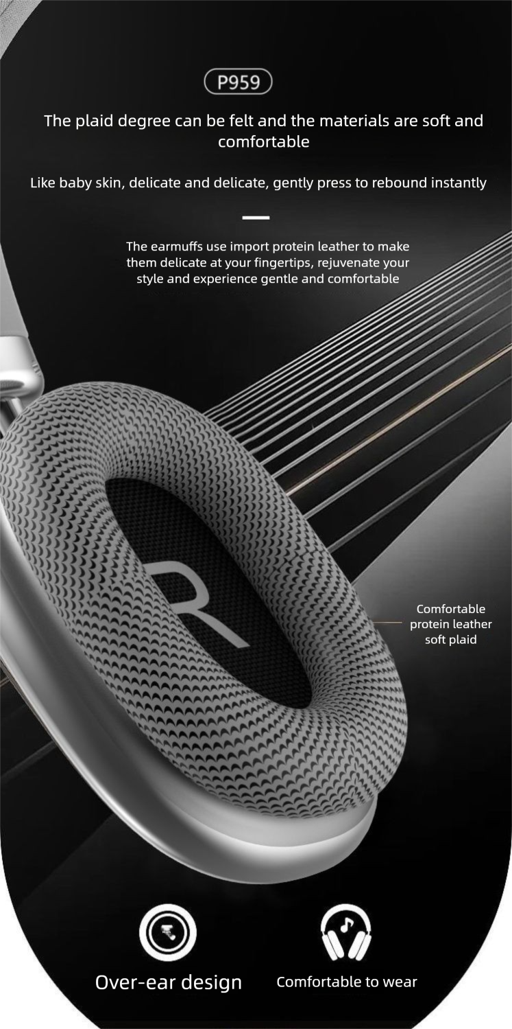 【Suono della natura】Cuffie da gioco wireless Bluetooth over-ear con cancellazione del rumore, batteria a lunga durata e bassi profondi_voghion.com