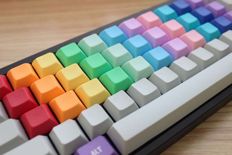 Dsa1x Gravürsüz PBT Kısa Top Kapak Monokrom Nical Klavye_voghion.com