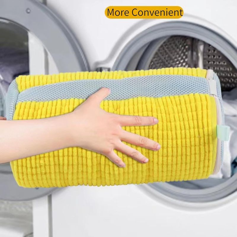 Shoe Washing Bags For Machine Wash Durable Laundry Protection Mesh With Zipper Gentle Cleaning For Sneakers Slippers_voghion.com