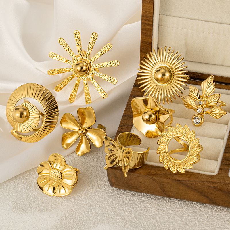 New Simple And Unique Floral For Women, Fashionable Geometric Design, Non-Fading Knuckle Ring_voghion.com