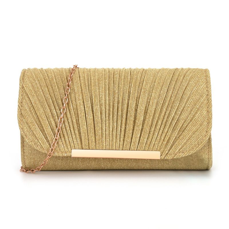 2025 neue Mode Kleine Quadratische frauen Kupplung Kette Abend Tasche Plissee Design_voghion.com