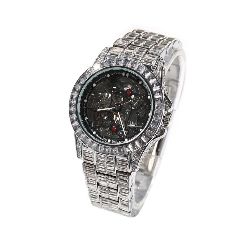 Hip Hop New Men's Watch T Square Mechanical Watch Life Waterproof Round Dial Personality Trendy Watch_voghion.com