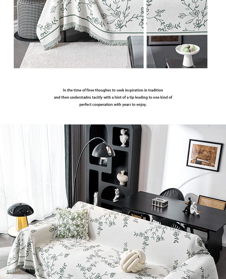 Luxury Vintage Sofa Cover - Cat Scratch Proof & 4-Season Universal (Elegant Jacquard Fabric Full Coverage Non-Slip Design Machine Washable)_voghion.com