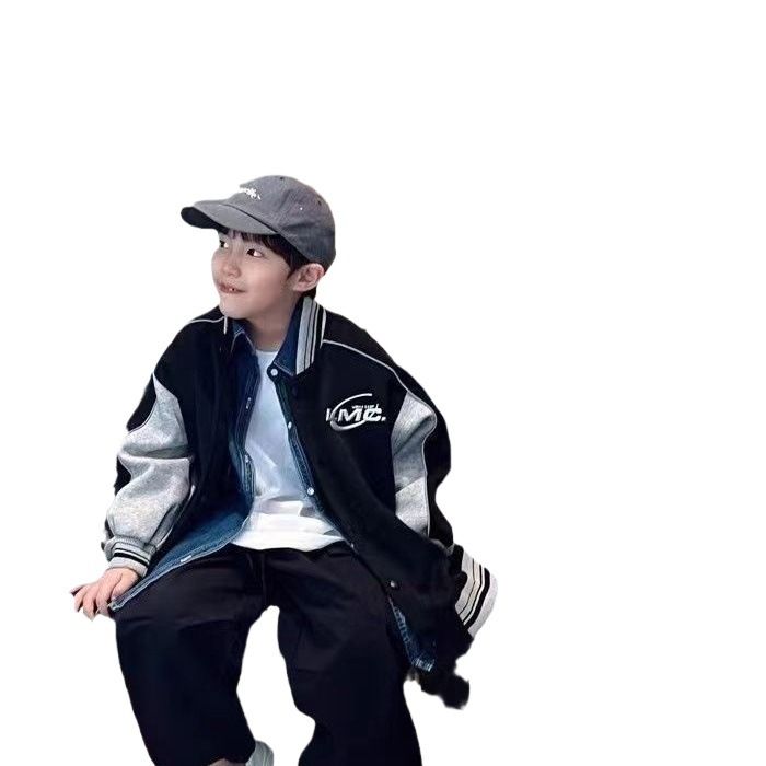 Children's coat 2024 medium large children's autumn styles boys' spring hooligan handsome, trendy and cool ball clothing_voghion.com
