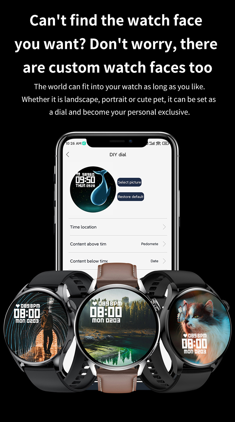 Smart Watch - Chiamate Bluetooth, Fitness Tracker, Monitoraggio della frequenza cardiaca e dell'ossigeno nel sangue, Impermeabile per uomini e donne_voghion.com