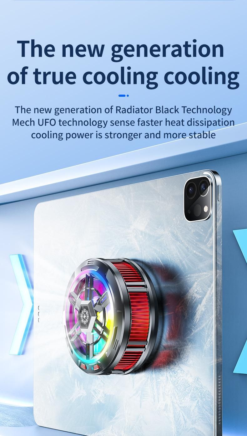 Mobile Phone Heat Sink, Flat Magnetic Suction X100 High-power Three Stage Semiconductor Icing Silent Cooling Device_voghion.com