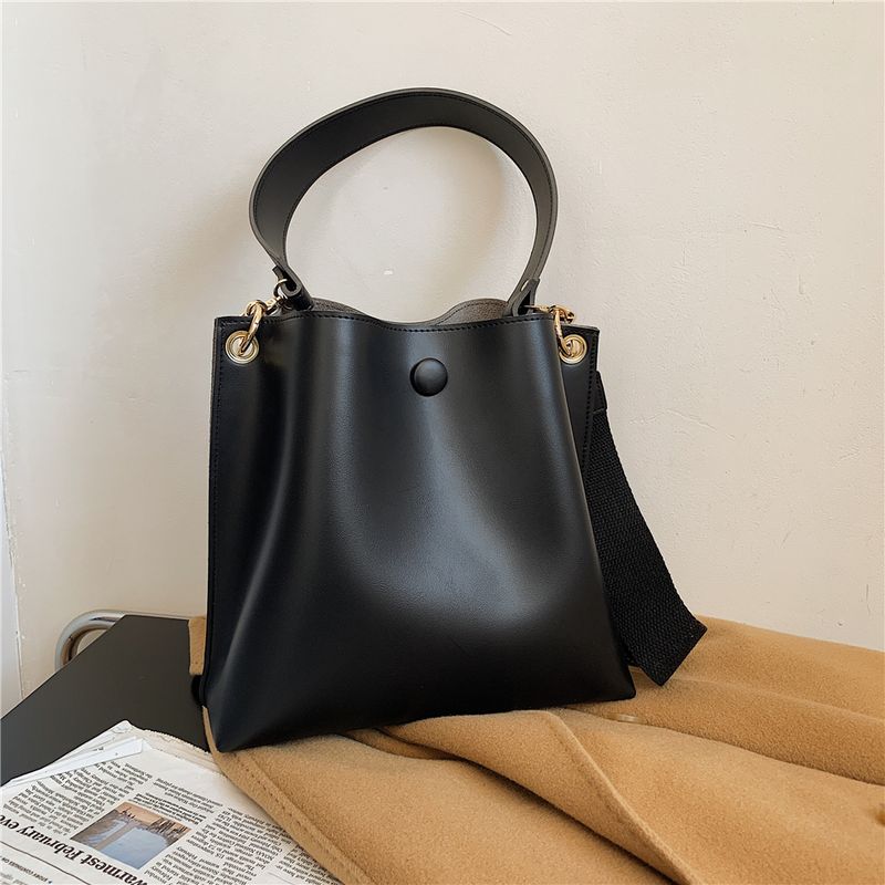 Borse da donna alla moda Borse a tracolla eleganti con tracolla larga a secchiello grande per donna Borsa a tracolla in morbida pelle Portafoglio_voghion.com